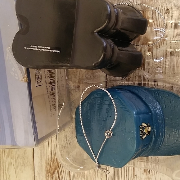 Navy Christmas Ornament Set by Kurt S. Adler,  Cap & Boots - Picture 3 of 5